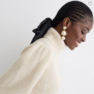 J. Crew Triple pearl drop earrings